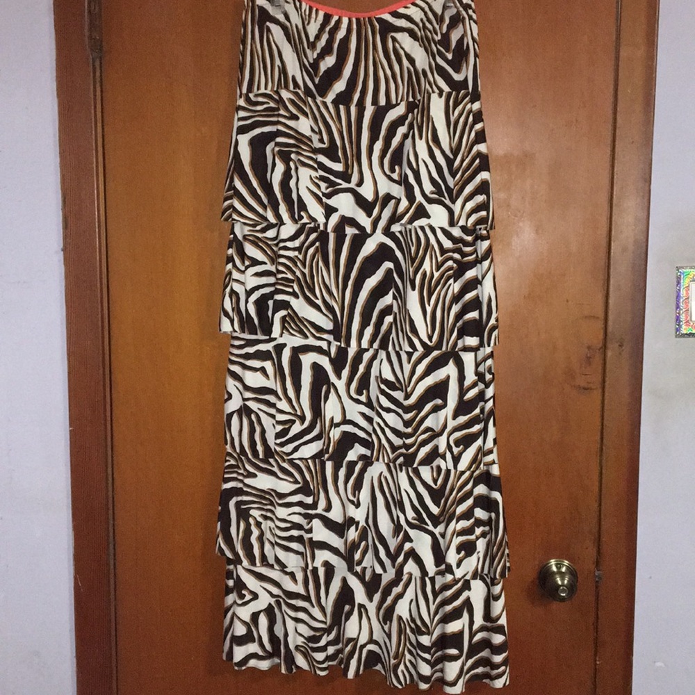 Long ruffle skirt
